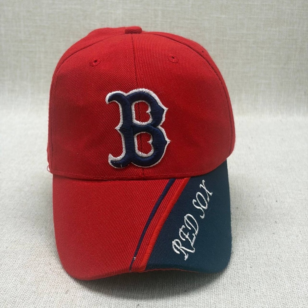 Boston Red Sox MLB‎ Baseball Hat Red Navy Blue Adjustable Strapback Cap